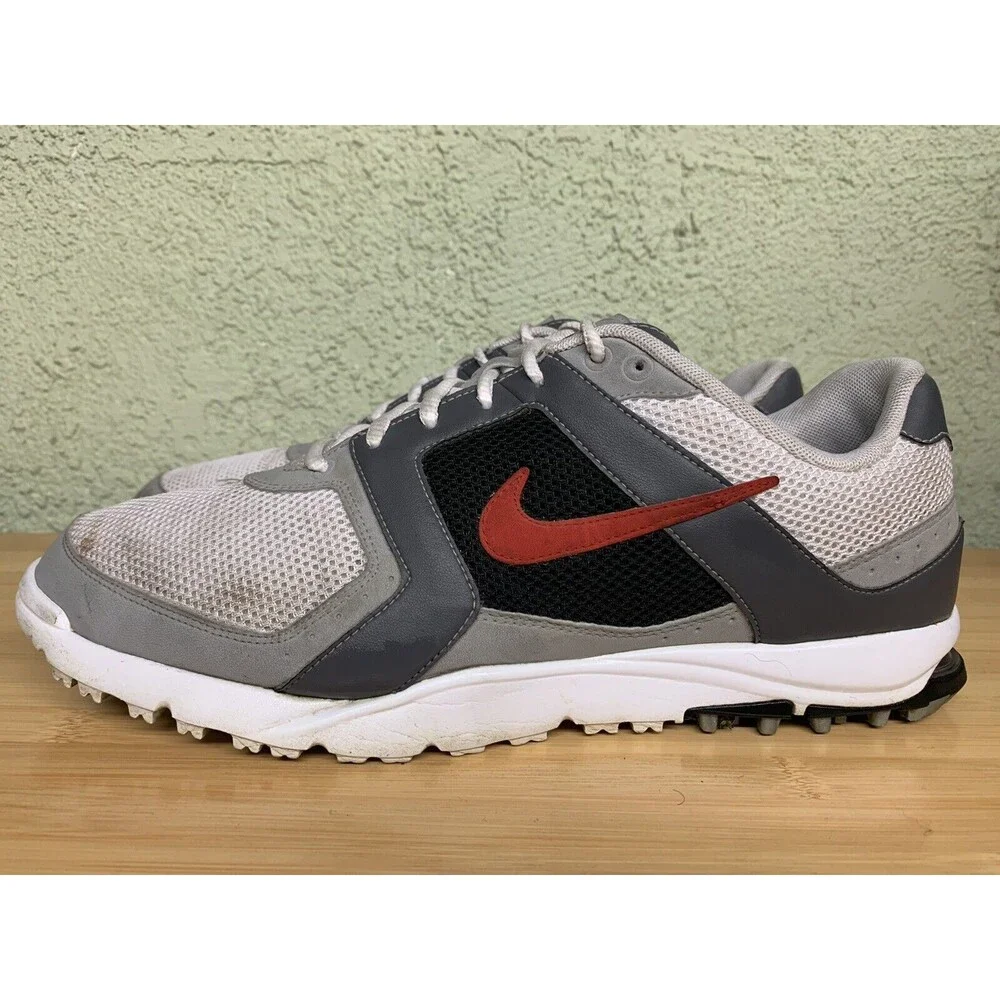 Nike Air Range WP Golf Shoes Size Men's 11.5‎ White Grey Red 418541-161
